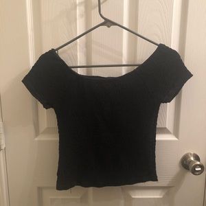 Off shoulder crop top